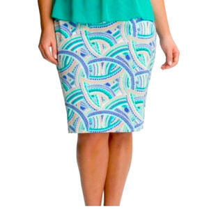 Lane Bryant Multi-Color Geo Print Pencil Skirt size 26 plus size